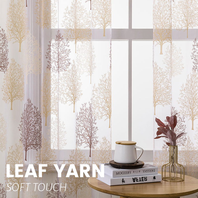 Commercial Kitchen Canopy - Leaf Tulle Curtains for Girls Living