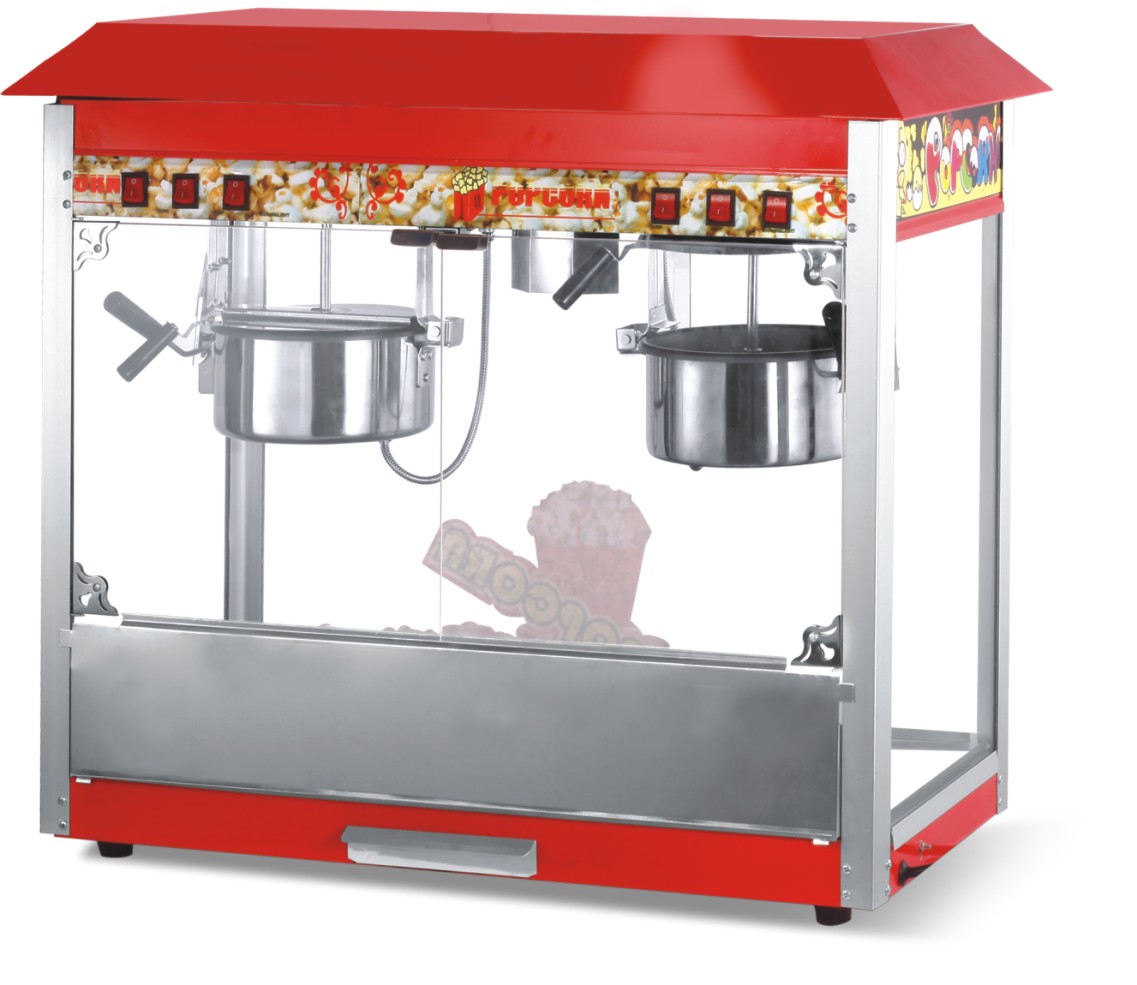 Commercial Popcorn Machine - Commercial Double-Pot Electric Caramel Popcorn Machine