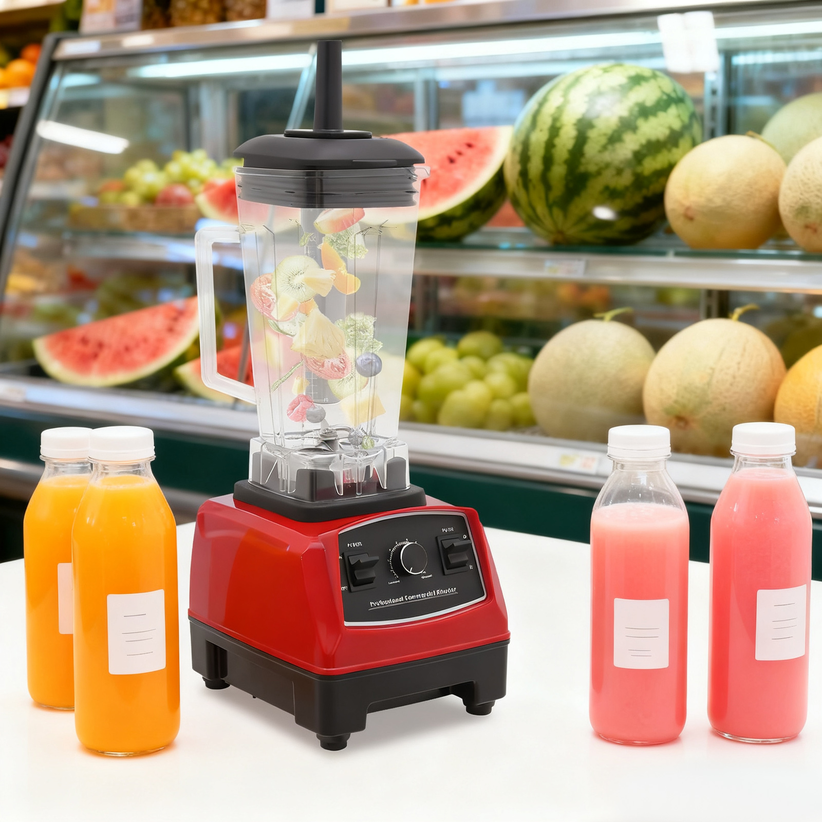 Commercial Kitchen Use - 2200W Commercial Smoothie Blender 68oz 2L