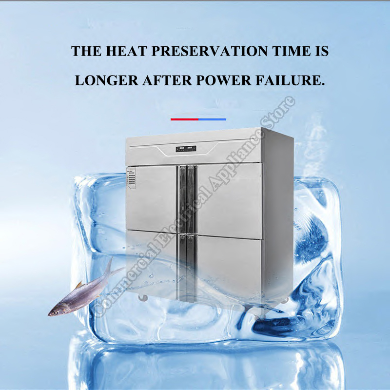 Commercial Kitchen Zones - Four-Door Commercial Refrigerator With Dual-Temperature Zones