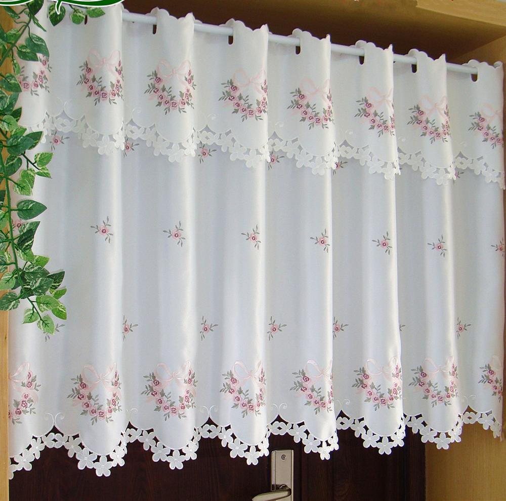 Commercial Kitchen Canopy - Half-curtain Embroidered Valance Partition Fashion Flowers