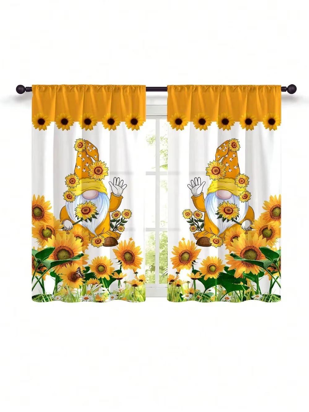 2Pcs Checkered Sunflower Print – обзор и цена Commercial Kitchen Canopy