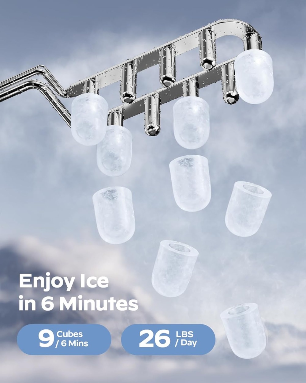 Ice Maker Countertop: 9 Cubes  – обзор и цена Commercial Kitchen Items