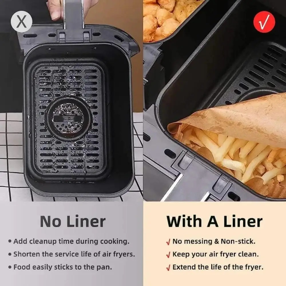 50/100pcs Disposable Air Fryer – обзор и цена Commercial Kitchen Pans