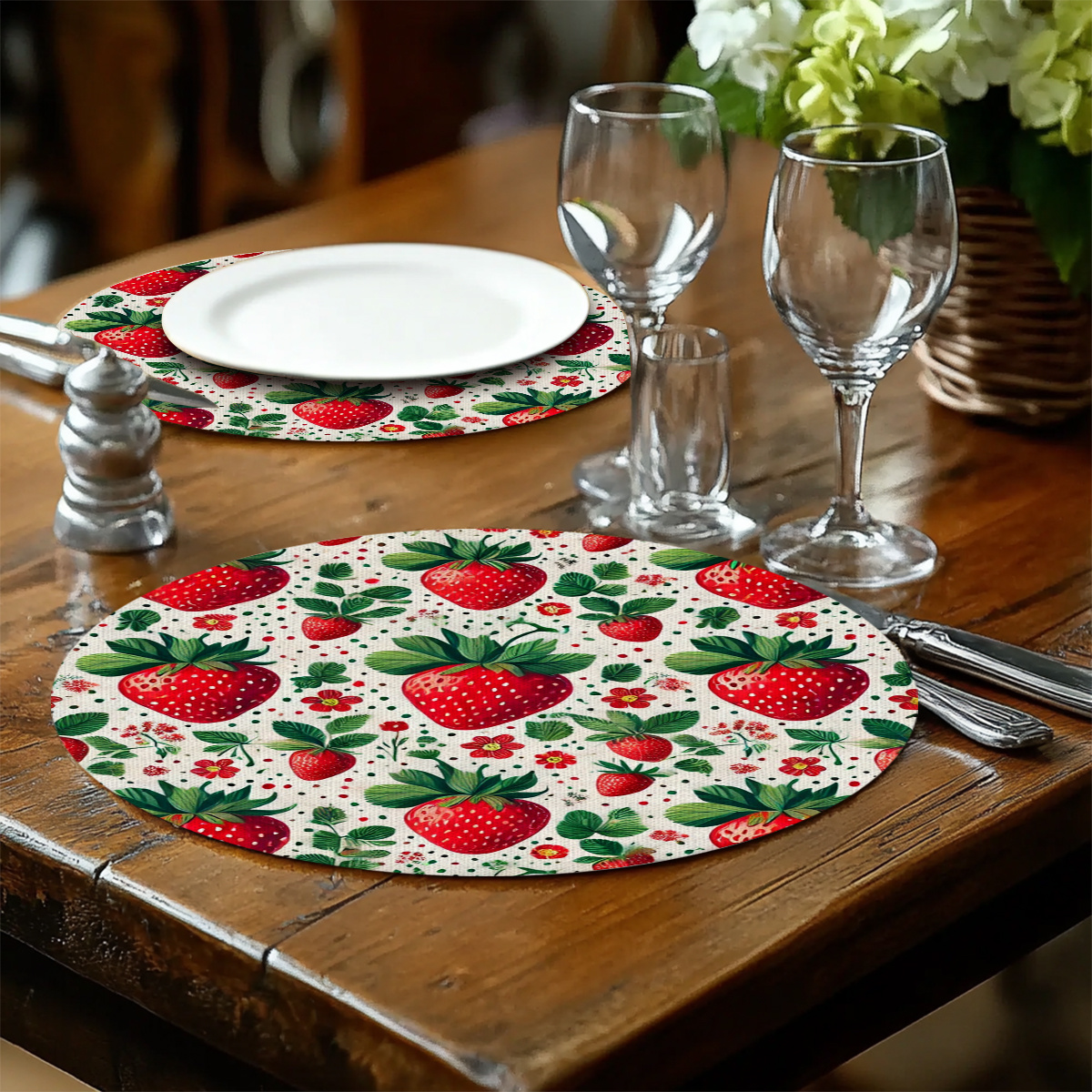 4PCS 2D flat print, strawberry – обзор и цена Commercial Kitchen Use
