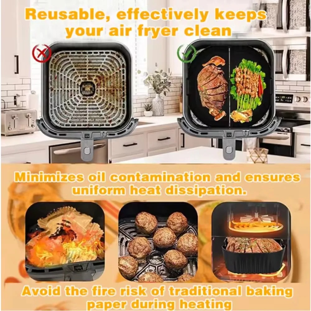 Silicone Air Fryer Mold Oil Fi – обзор и цена Commercial Kitchen Pans