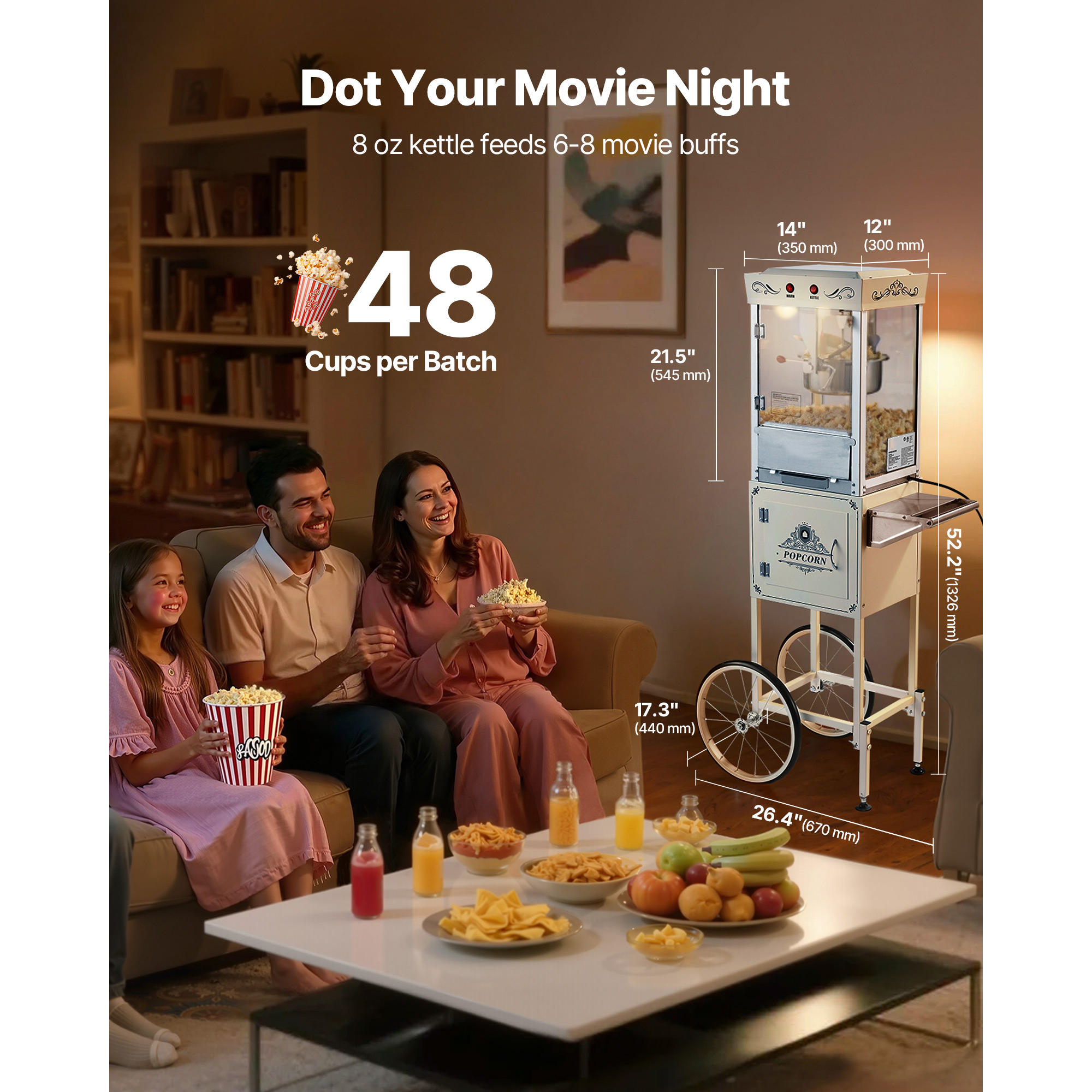 Commercial Popcorn Machine wit – обзор и цена Commercial Popcorn Machine