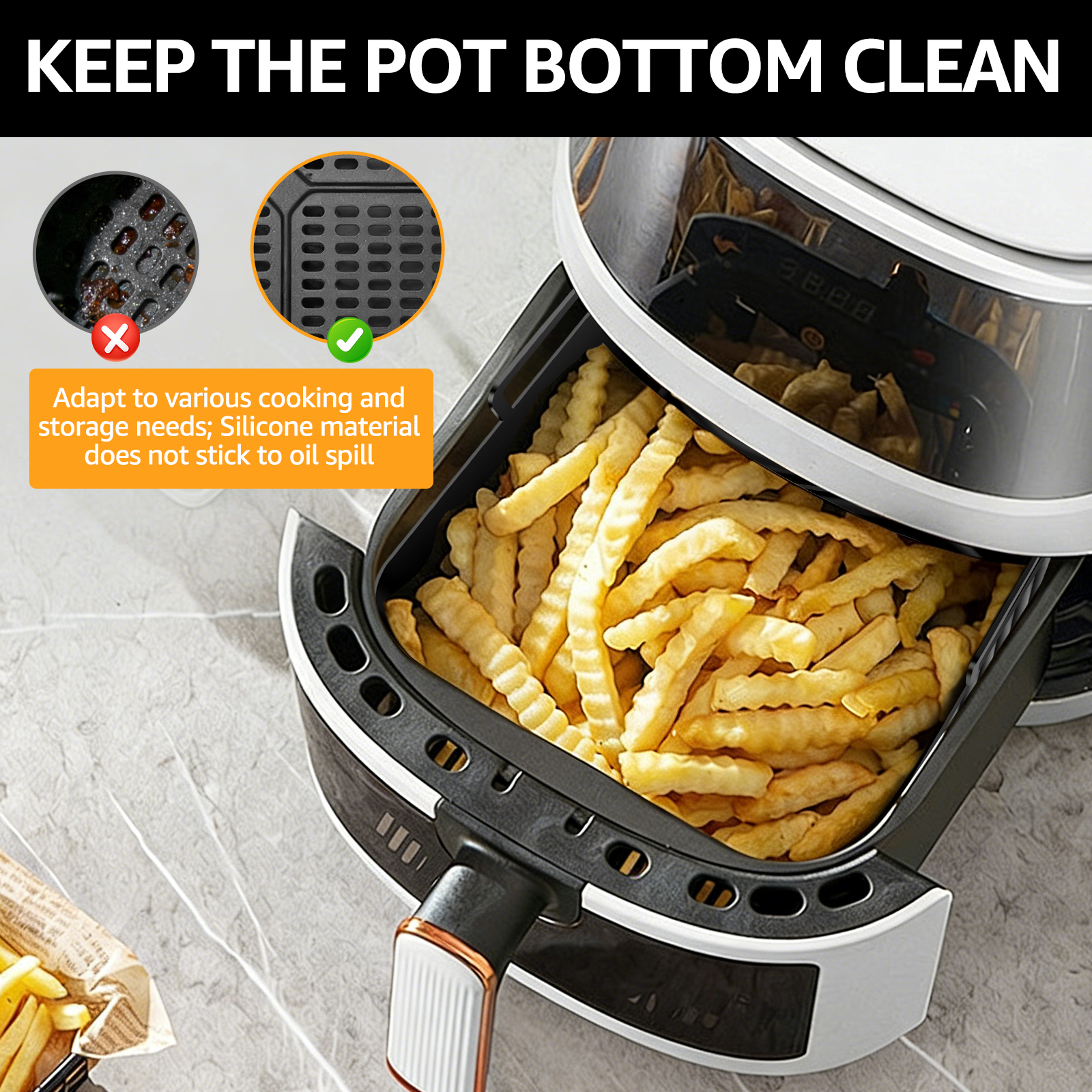 2Pcs Air Fryer Silicone Liners – обзор и цена Commercial Kitchen Pans
