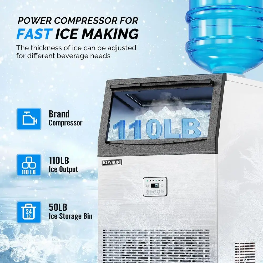 110LBS/24H Commercial Ice Make – обзор и цена Commercial Ice Maker