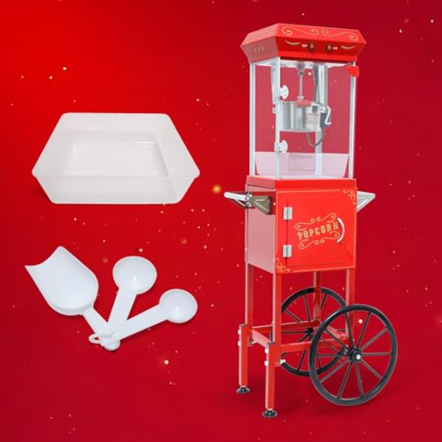 Popcorn Machine with Cart on W – обзор и цена Commercial Popcorn Machine