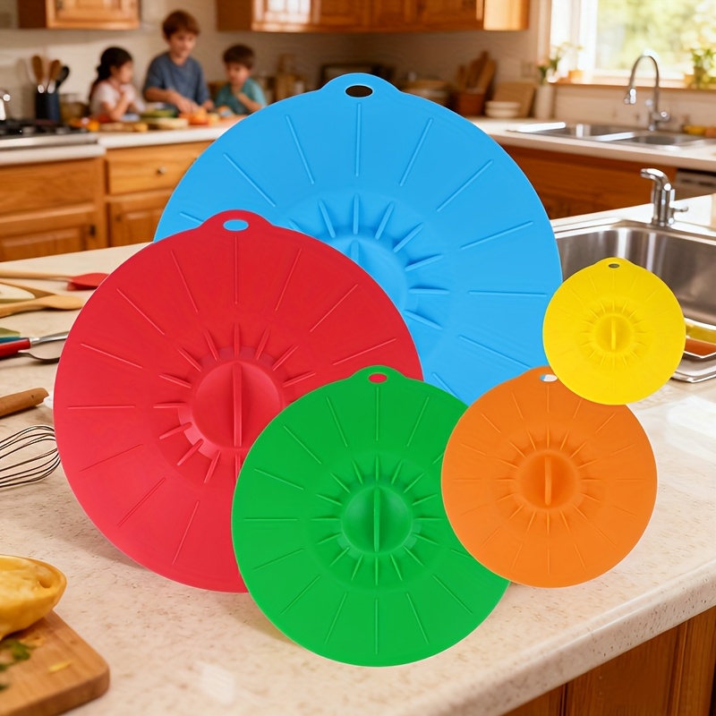 5-Piece Silicone Lids, Heat-Re – обзор и цена Commercial Kitchen Pans