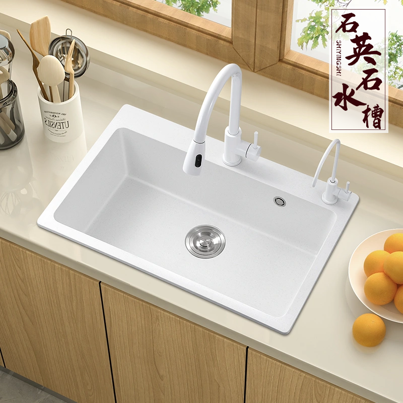 Quartz Stone White Sink Large  – обзор и цена Commercial Kitchen Dishwasher