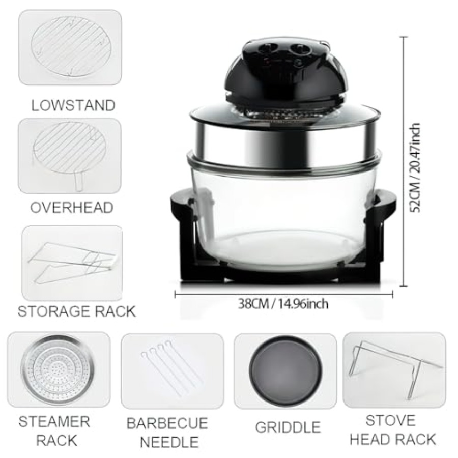 20L 8-in-1 Glass Air Fryer wit – обзор и цена Commercial Kitchen Pans